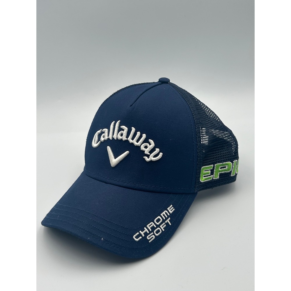 Callaway Golf Hat Navy Blue Epic Chrome Soft Odyssey Trucker Snapback Cap